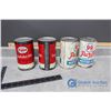 Image 4 : (2) One Quart Purity 99 Motor Oil Tin Cans & (2) One Quart Esso Motor Oil Tin Cans