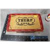 Image 4 : Wooden "The Trump Cigar" Box w/Salt & Pepper Shakers