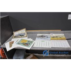 1976, 1979 Calendars & Remingtons Portfolio of American Waterfowl Hunting