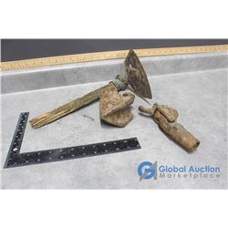 Vintage Rock Drill Head, & Hoe