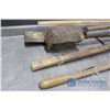 Image 2 : Post Hole Auger, 7 1/4" Flat Shovel, Long Handle Spade & Pick Axe