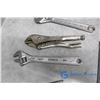 Image 3 : (3) 10" Adjustable Wrenches & Vice Grips