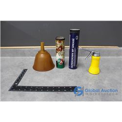 BA Grease, Gulf Grease & Plastic Oil Can