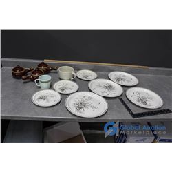 Plates, French Onion Soup Bowls & Pyrex Mug