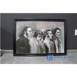 **The Beatles Large Drawn Framed Print