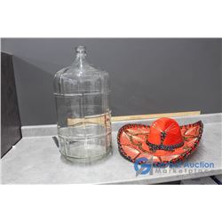 Glass Carboy & Sombrero