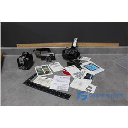 Vintage Camera (Kodak, Cortina, Olympus) & Booklets