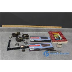 Vintage Lights & Lighter, New Storage Boxes, Craftsman Book, & Stamp