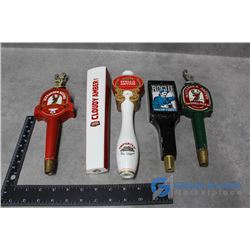 (5) Beer Tap Handles - Alexander Keith's, Stella Artois, Rogue, Okanagan Spring - BID PRICE x5