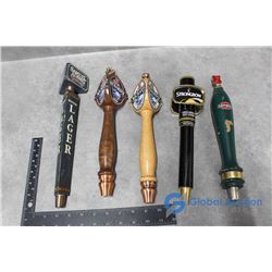 (5) Beer Tap Handles - Richards, Samuel Adams, Caffrey's, Strongbow - BID PRICE x5