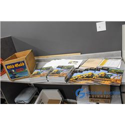 Cat Combine Balers & Challenger Manual in Old Gold Wooden Crate