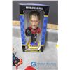 Image 5 : Hockey Figurines, NAPA Booble Head (in Box), Coca-Cola Tin w/Playing Cards & Floppy Discs