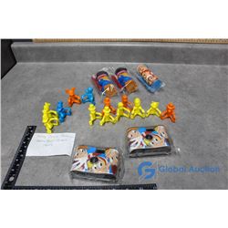 Kellogs Cereal Prizes (in Packages) & 1960's Disney Cereal Spoon/Bowl Sitters