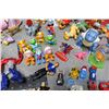 Image 11 : Red Box of Misc Toys - Smurfs, Muppets, Superheroes, Cars, Trolls, Flinstones, TMNT