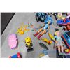 Image 7 : Red Box of Misc Toys - Smurfs, Muppets, Superheroes, Cars, Trolls, Flinstones, TMNT