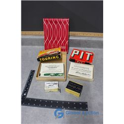 Vintage Eaton's Card Games (Touring and Pit) & Falcon Ink Pen Tips in Box