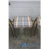 Image 3 : **(3) Vintage Padded Stools