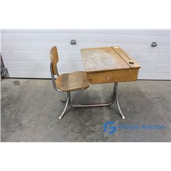 **Vintage Kids School Desk