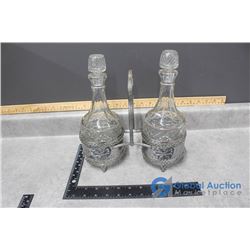 Glass Decanter w/Holder