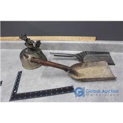 (2) Vintage Coal Shovels & Torch