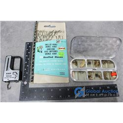 Vintage Fly Fishing Hooks, Snelled Hooks & Scale
