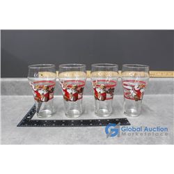 (4) Santa Coca-Cola Cups