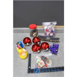 Misc Toys - Pokeballs, Large Tech Deck, Large Kinder Surprise