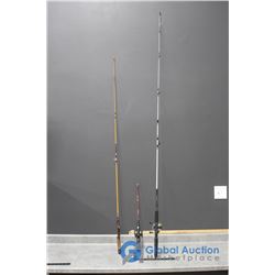 (2) Fishing Rods & (1) Ice Fishing Rod