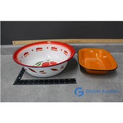 Enamel Bowl & Dish