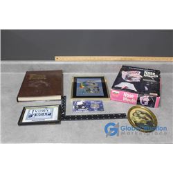 Toronto Maple Leafs Darcy Tucker Coin, Framed Pictures, Norman Rockwell Book & Nose/Mouth Display