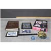 Image 1 : Toronto Maple Leafs Darcy Tucker Coin, Framed Pictures, Norman Rockwell Book & Nose/Mouth Display
