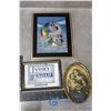 Image 3 : Toronto Maple Leafs Darcy Tucker Coin, Framed Pictures, Norman Rockwell Book & Nose/Mouth Display