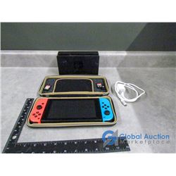 Nintendo Switch Console, Kart Race Game, Rocket League Game & Phone Cord