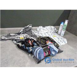 (2) Pairs of Flip Flops, (2) Ladies Tops, Pack of Ladies Socks, Herbal Essence Mousse & Dove Dry Spr