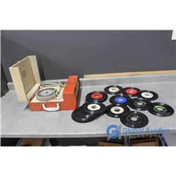 RCA Victor Record Player w/Records