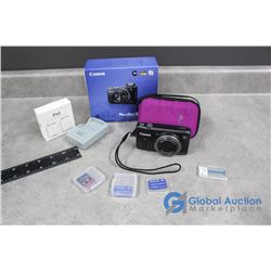 Canon PowerShot SX240 HS Digital Camera w/Case, Charger, & Memory Cards