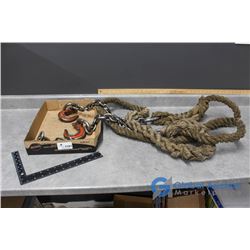 Vintage Tow Rope w/Chain Ends