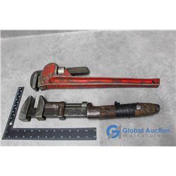 24  Pipe Wrench & Vintage Pipe Wrench