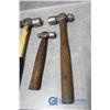 Image 4 : (3) Ball Peen Hammers & Rubber Mallet
