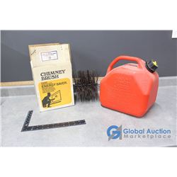 10L Plastic Jerry Can & 8" Chimney Brush Kit