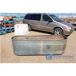 Galvanized Stock Trough - 7x2x2 Feet