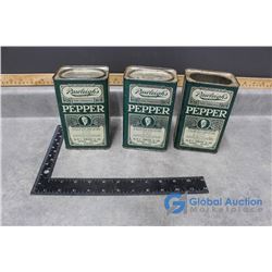 (3) Rawleigh's Pepper Tins