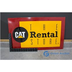 The Rental Store CAT Vinyl Covered Metal Sign