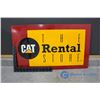 Image 1 : The Rental Store CAT Vinyl Covered Metal Sign