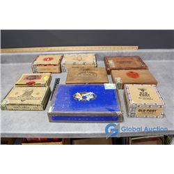 (9) Vintage Cigar Boxes