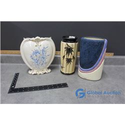 (3) Decorative Vases