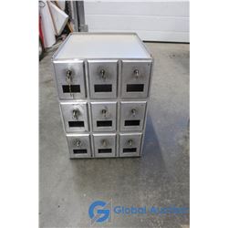 **Metal 9-box Mail Boxes with Keys