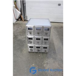 **Metal 9-box Mail Boxes with Keys