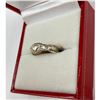 Image 2 : Ladies Size 2 Native American Styled, Heart Engraved, Sterling Silver Cuff Ring.