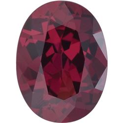 NATURAL MADAGASCAR FINE DEEP OVAL CUT PLUM RED RHODOLITE GARNET